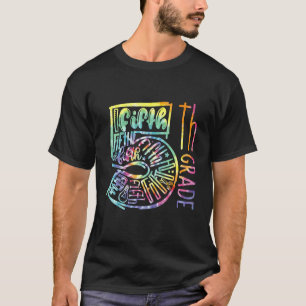 5th Grade Typography Team Fifth Grade Teacher Back T-Shirt