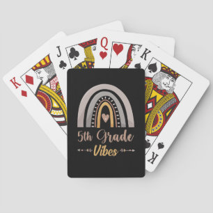 5th Grade Vibes Rainbow Fifth Grade Back to School Playing Cards