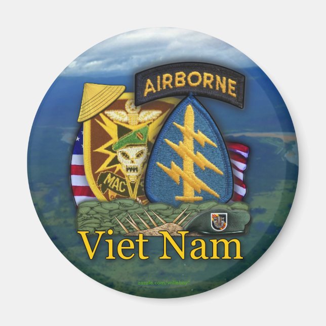 5th green berets macv sog vietnam vets Magnet (Front)