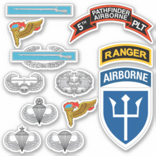 5th INF Platoon (Pathfinder) Custom-Cut Stickers