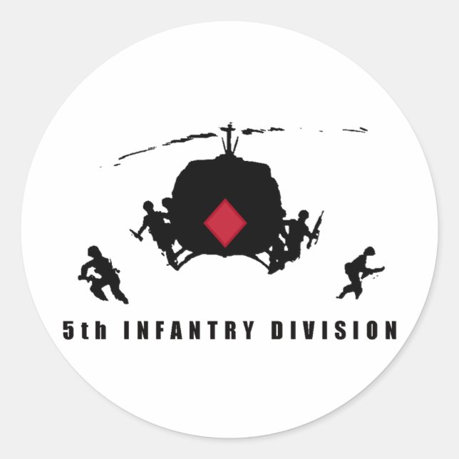 5th INFANTRY DIVISION Classic Round Sticker (Front)