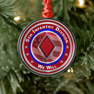 5th Infantry Division Keepsake Metal Ornament