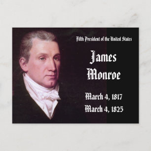 5th President Of the United States James Monroe Postcard