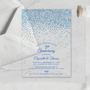5th Sapphire Wedding Anniversary Acrylic Invitations