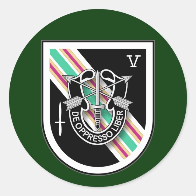 5th SFG(A) - Task Force Dagger OEF Classic Round Sticker (Front)