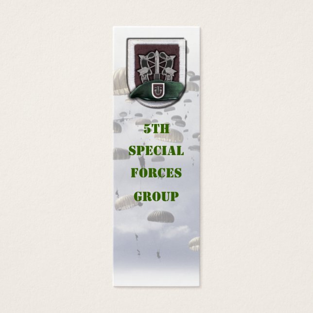 5th special forces green berets group bookmarker (Front)