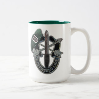 5th Special forces green berets veterans vets Two-Tone Coffee Mug