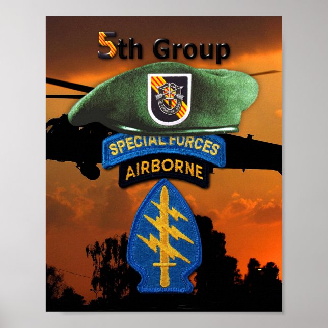 5th Special Forces Group SFG SF Veterans LRRP Poster (Front)
