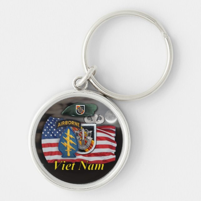 5th special forces vietnam flash vets Keychain (Front)