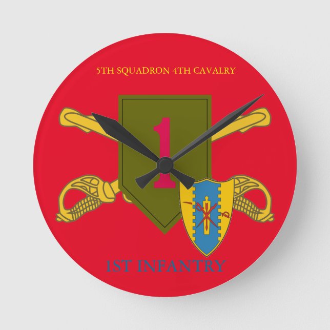 5TH SQUADRON 4TH CAVALRY 1ST INFANTRY CLOCK (Front)