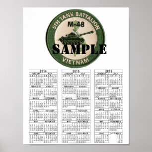 5th TANK BATTALION VIETNAM Poster