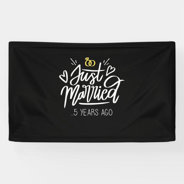 5th Wedding Anniversary Banner (Horizontal)