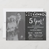 5th Wedding Anniversary Chalkboard Photo