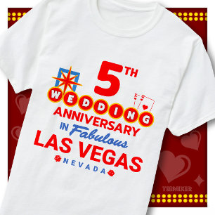 5th Wedding Anniversary Fabulous Las Vegas Couple T-Shirt