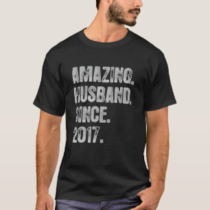 5th Wedding Anniversary For Him Amazing Husband Si T-Shirt
