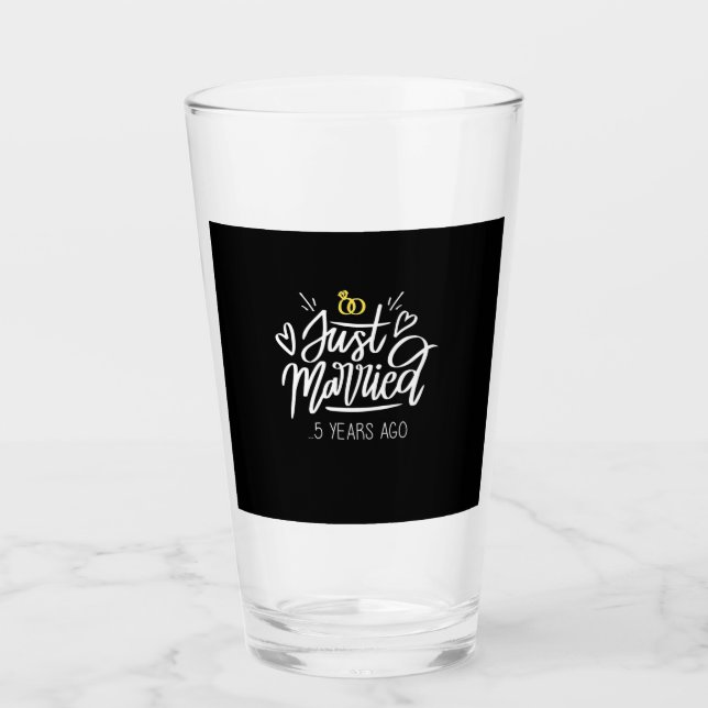 5th Wedding Anniversary Glass (Front)