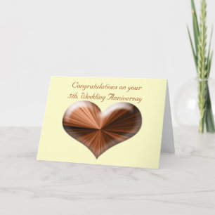 5th. Wedding Anniversary Greeting Card with verse