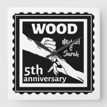 5th Wedding anniversary holding hands wood