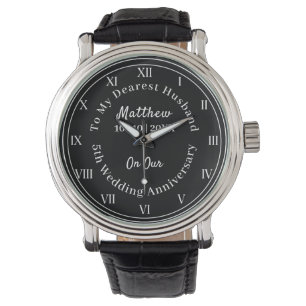 5th Wedding Anniversary Husband Gift Watch