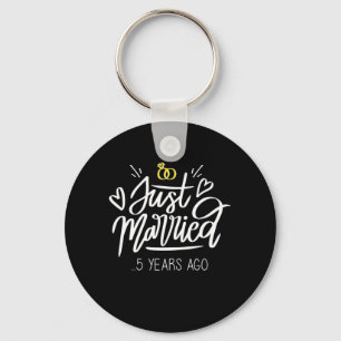 5th Wedding Anniversary Key Ring