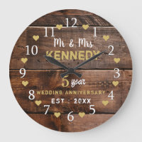 5th Wedding Anniversary Mr And Mrs Rustic Wood