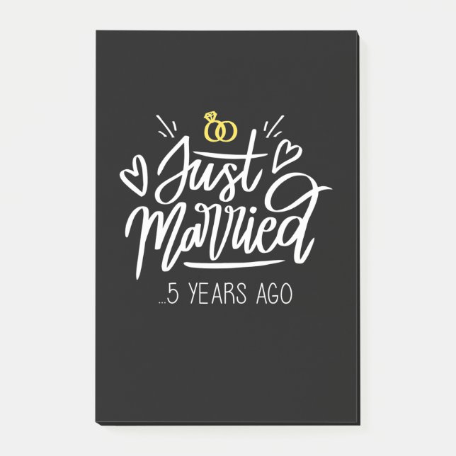 5th Wedding Anniversary Post-it Notes (Front)