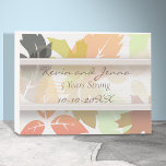 5th Wedding Anniversary With Leaf Theme Wooden Box Sign<br><div class="desc">The 5th wedding anniversary is symbolised by wood so a wooden plaque is a fine gift. The autumn leaves theme makes it particularly appropriate if it was a Fall wedding.</div>