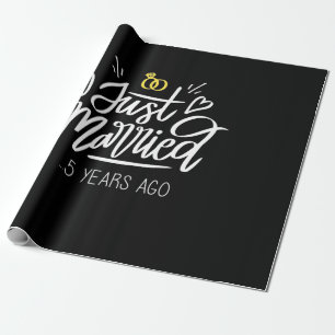 5th Wedding Anniversary Wrapping Paper