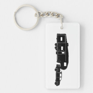 5th Wheel / Toy Haulier Silhouette on Keychain