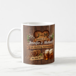5th Wood Wedding Anniversary Photo Thank You Gifts Coffee Mug