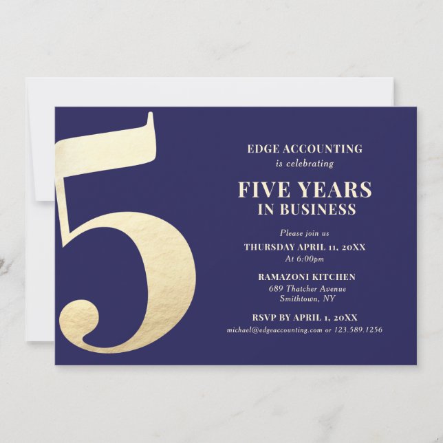 5th Year Anniversary Invitation (Front)