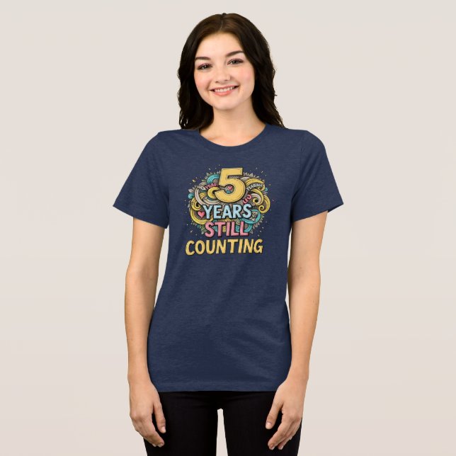 5th Year Anniversary Tri-Blend Shirt (Front Full)