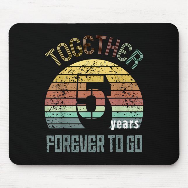 5th Years Wedding Anniversary For Couple Matching  Mouse Pad (Front)
