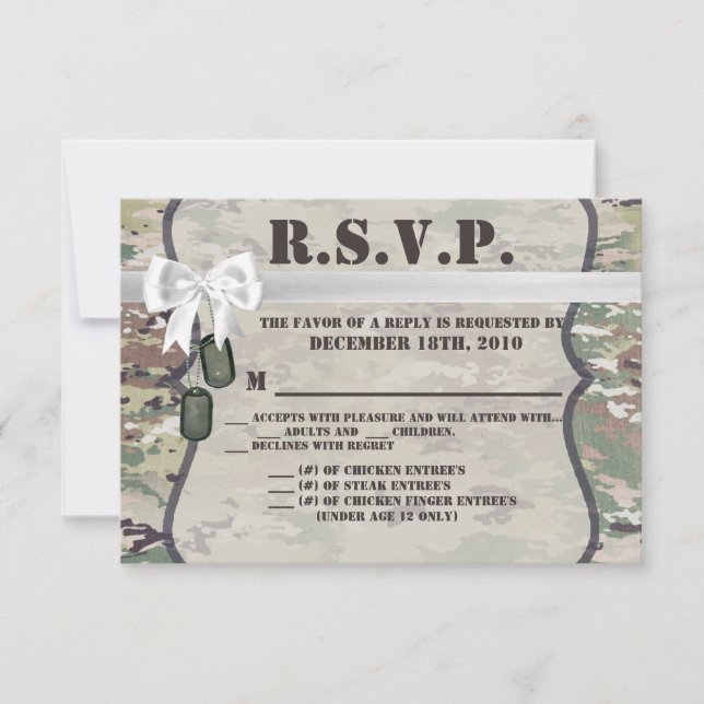 5x3.5 R.S.V.P. Card Army Air Force  OCP Camo Unifo (Front)
