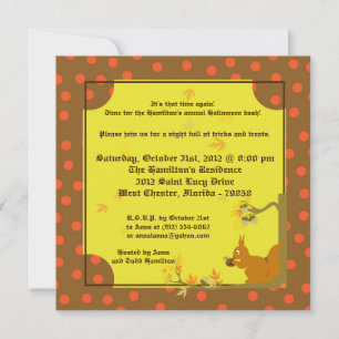 5x5 Autumn Halloween Party Invitation