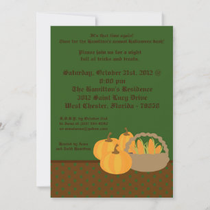 5x5 Autumn Halloween Party Invitation
