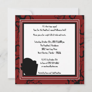 5x5 Creepy Trees Halloween Party Invitation