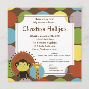 5x5 Jungle Tales Safari Baby Shower Invitation