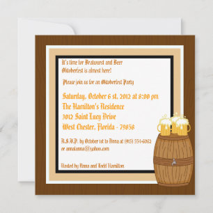 5x5 Oktoberfest Invitation