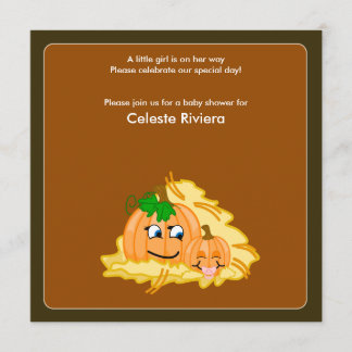 5x5 Pumpkins Halloween Baby Shower Invitation
