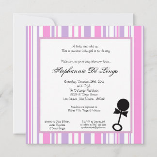 5x5 Rattle Baby Shower Invitation