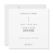 5x5 Square Invite: Upload Your Own