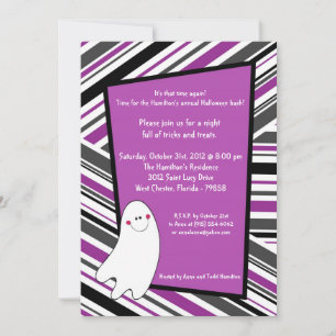 5x5 Trick or Treat Halloween Party Invitation