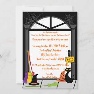5x5 Trick or Treaters Halloween Party Invitation
