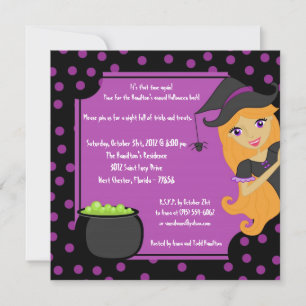 5x5 Witching Hour Halloween Party Invitation