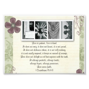 5x7 Alphabet Letter Photo Love is Patient Print