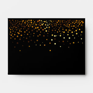 5x7 Black Glitter Formal Invitation Envelope