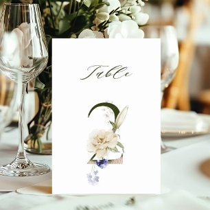 5x7 Botanical Floral Number 2, Table Number