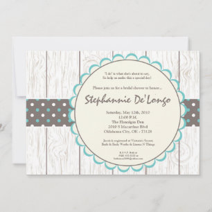 5x7 Boy Blue Polkadot Bridal Shower Invitation