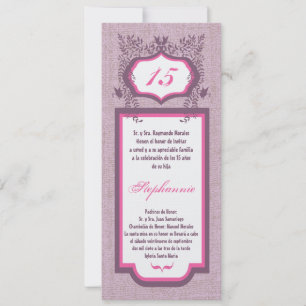 5x7 Butterfly Quinceanera Birthday Invitation